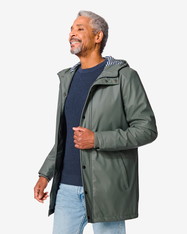 manteau homme avec capuche vert vert - 1000030206 - HEMA