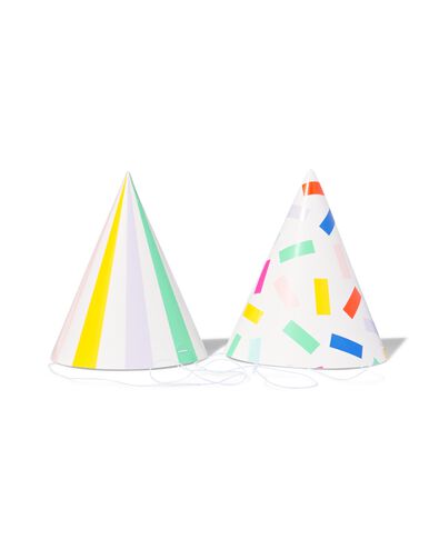 feesthoedjes streep 8 stuks  - 14250092 - HEMA