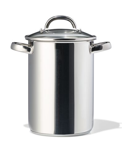 casserole &agrave; asperges 4,4L &Oslash;16 acier inoxydable avec panier d'insertion - 80190213 - HEMA
