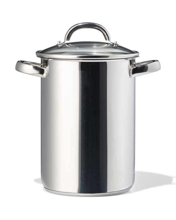 aspergepan 4.4L &Oslash;16 rvs met inzetmandje - 80190213 - HEMA