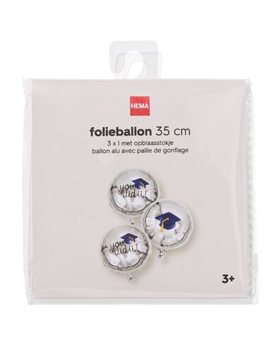 lot de ballons alu ⌀35cm dipl&ocirc;me - 3 pi&egrave;ces - 60800594 - HEMA
