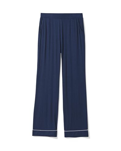 pantalon de pyjama femme viscose bleu fonc&eacute; bleu fonc&eacute; - 23420135DARKBLUE - HEMA