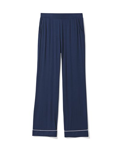 pantalon de pyjama femme viscose bleu fonc&eacute; bleu fonc&eacute; - 23420135DARKBLUE - HEMA