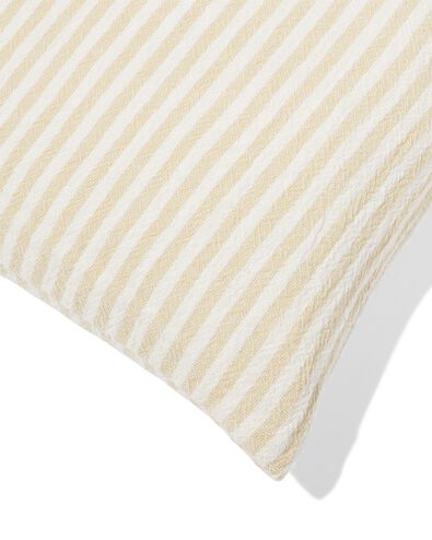 housse de coussin 50 x 50 cm coton rayures marron - 7326009 - HEMA