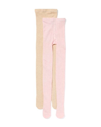 collants enfant structur&eacute;s - lot de 2 rose - 4371000PINK - HEMA