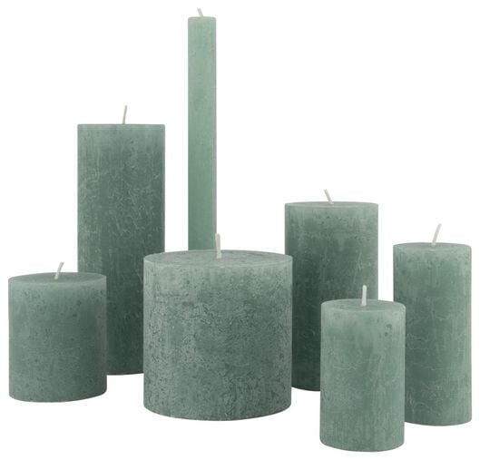 Kerzen, rustikal grün grün - 1000015396 - HEMA