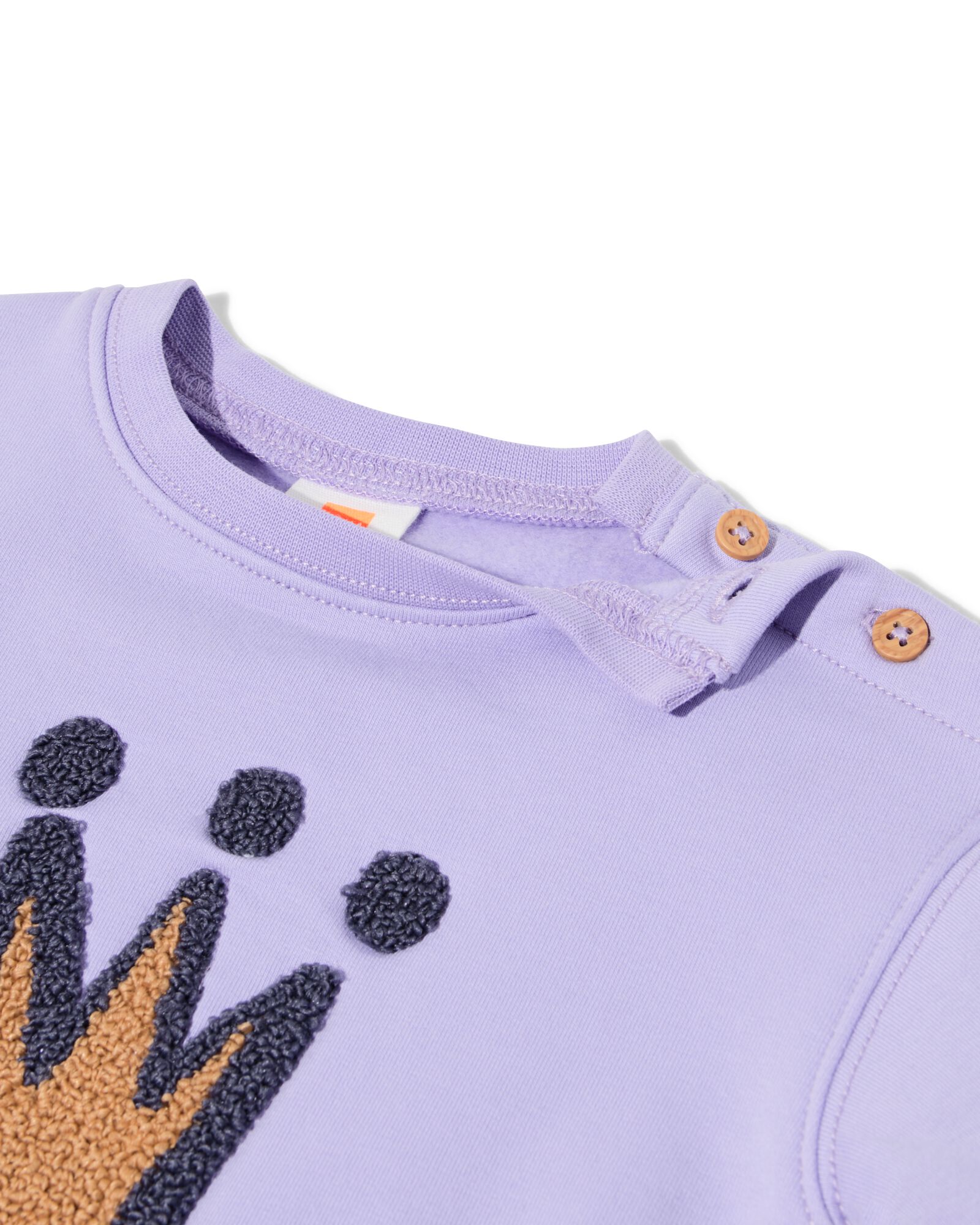 pull sweat c&ocirc;tel&eacute; couronne nouveau-n&eacute; violet violet - 33426520PURPLE - HEMA