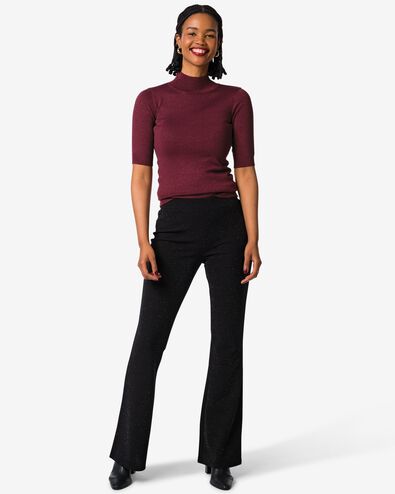 Damen-Schlaghose, Glitter schwarz schwarz - 1000021698 - HEMA