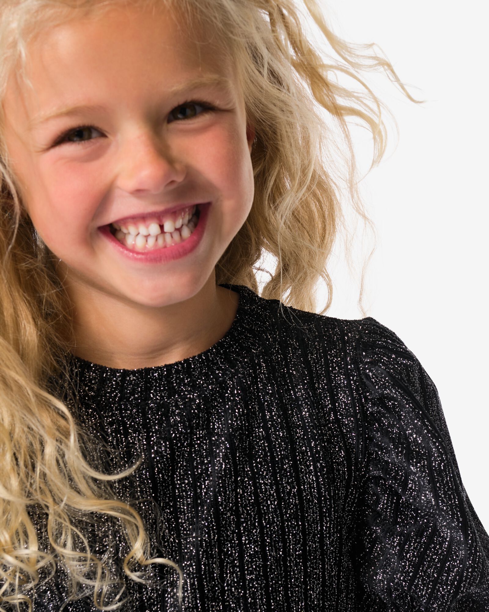 robe velours enfant noir - 30832200BLACK - HEMA