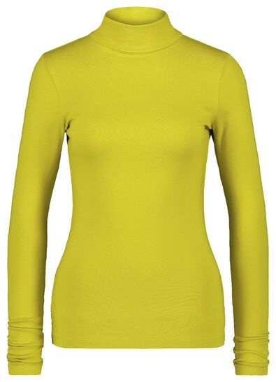 t-shirt femme col citron vert - 1000021664 - HEMA