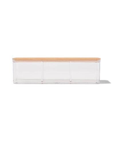 organiseur transparent avec couvercle 9x12.5x6.8 - 80330010 - HEMA