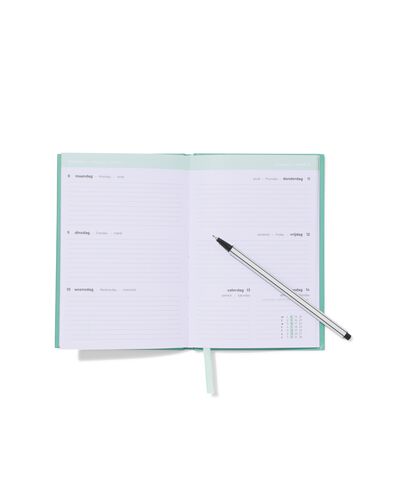 agenda scolaire 2026-2027 12,5 x 18 cm vert basique - 14505643 - HEMA