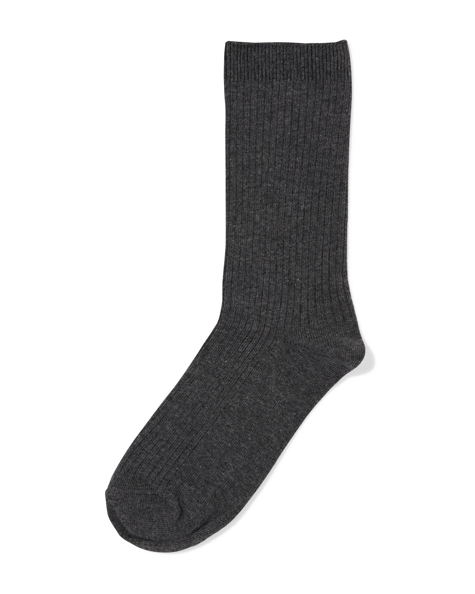 chaussettes femme c&ocirc;tel&eacute;es  gris chin&eacute; - 4280635GREYMELANGE - HEMA