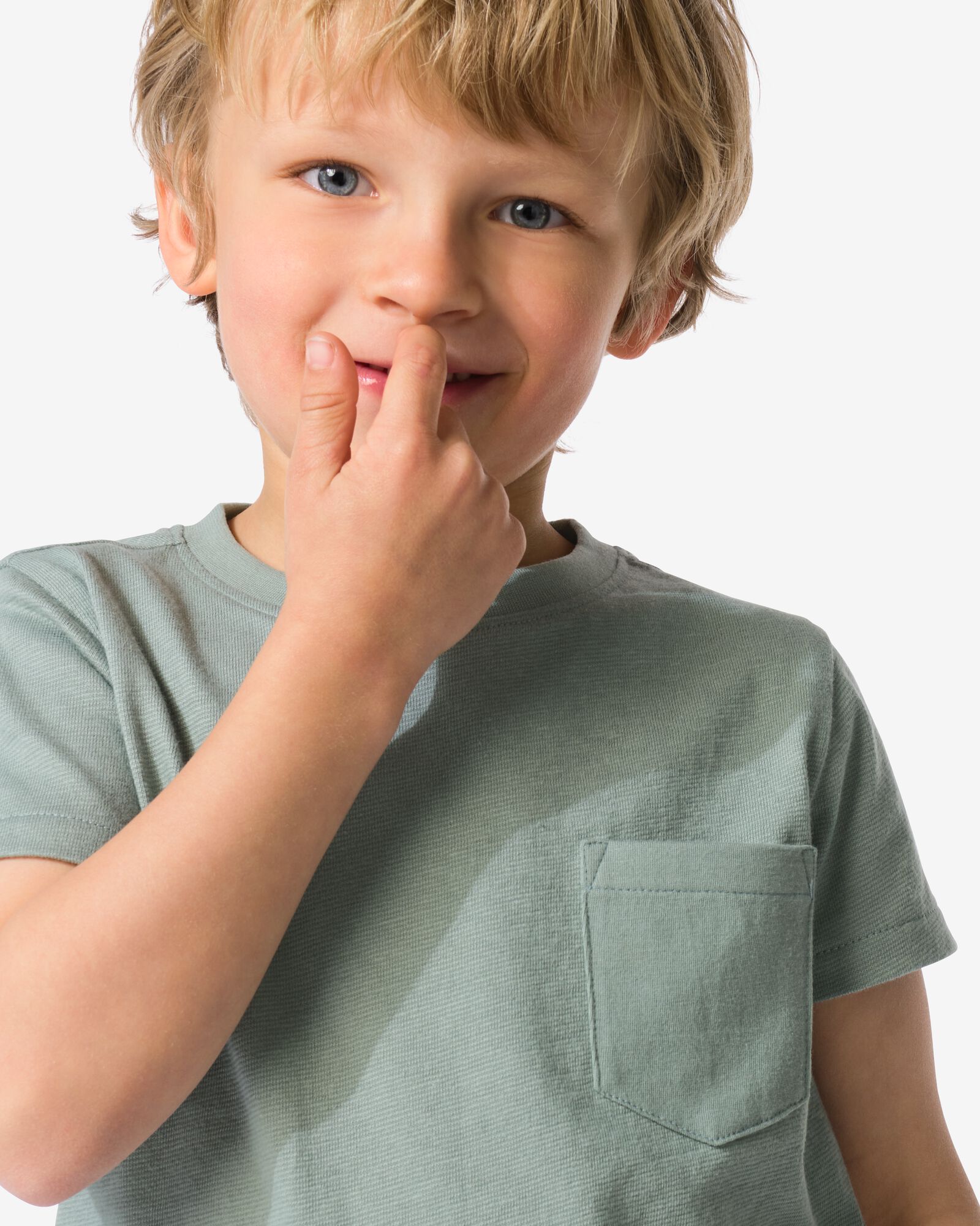 kinder T-shirt structuur groen groen - 30718806GREEN - HEMA