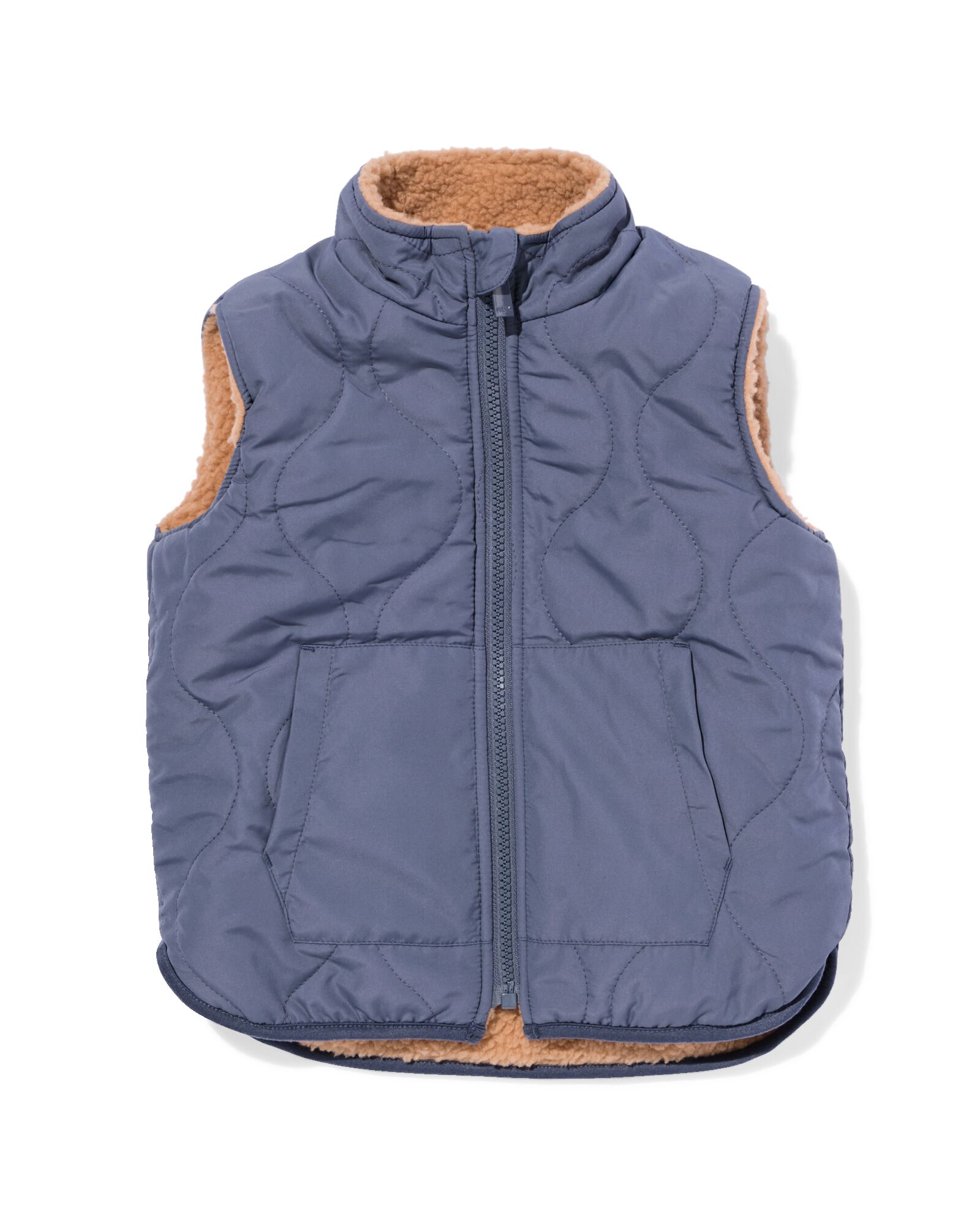 omkeerbaar kindergilet teddy blauw - 30744101BLUE - HEMA