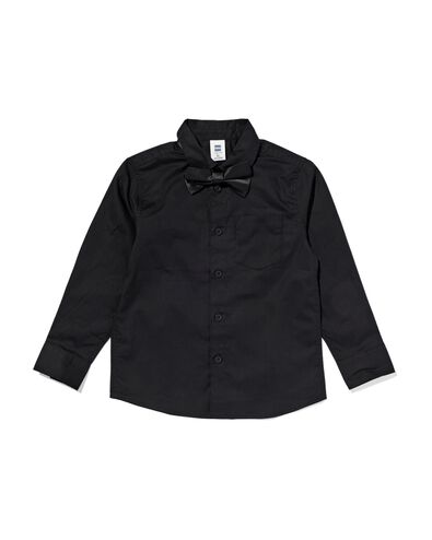 kinderoverhemd met strik zwart - 30790515BLACK - HEMA