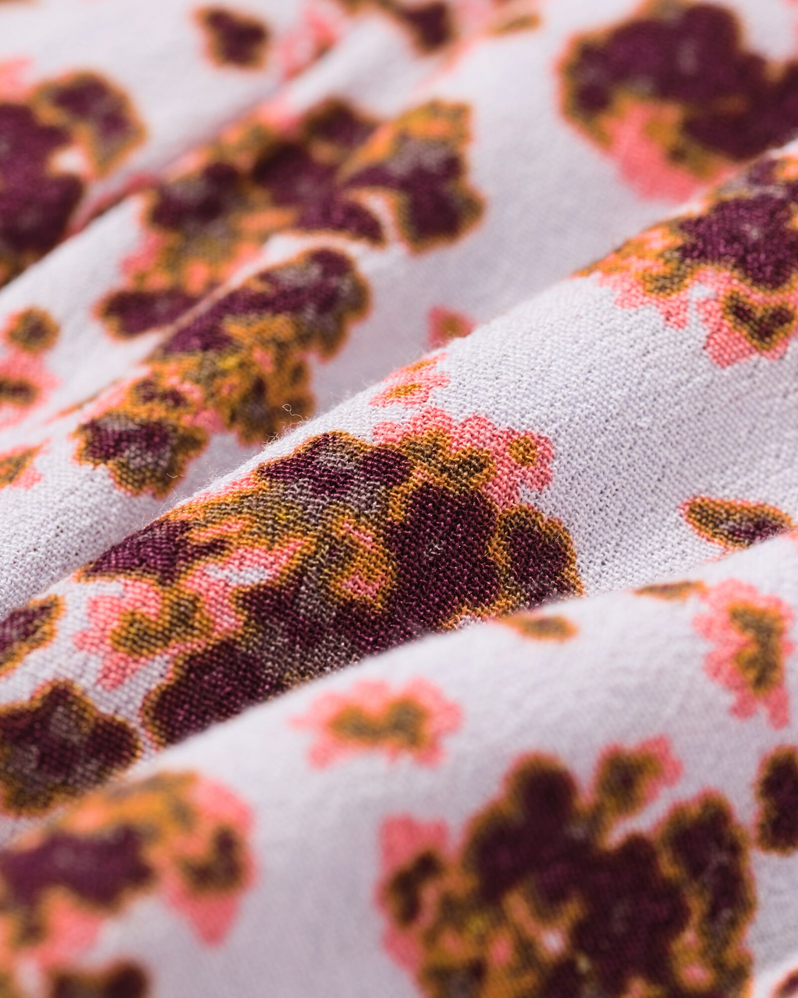 damesbroek Remmy wide fit bloemen lila - 36207840LILAC - HEMA