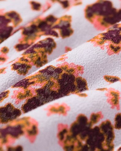 damesbroek Remmy wide fit bloemen lila - 36207840LILAC - HEMA