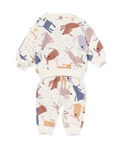 v&ecirc;tements b&eacute;b&eacute; ensemble sweat chien &eacute;cru &eacute;cru - 33190040ECRU - HEMA