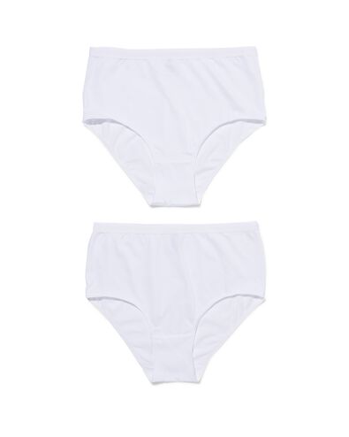2er-Pack Damen-Taillenslips, Baumwolle/Elasthan wei&szlig; wei&szlig; - 1000030327 - HEMA