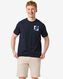 t-shirt homme avec impression dans le dos bleu foncé XL - 2115827 - HEMA