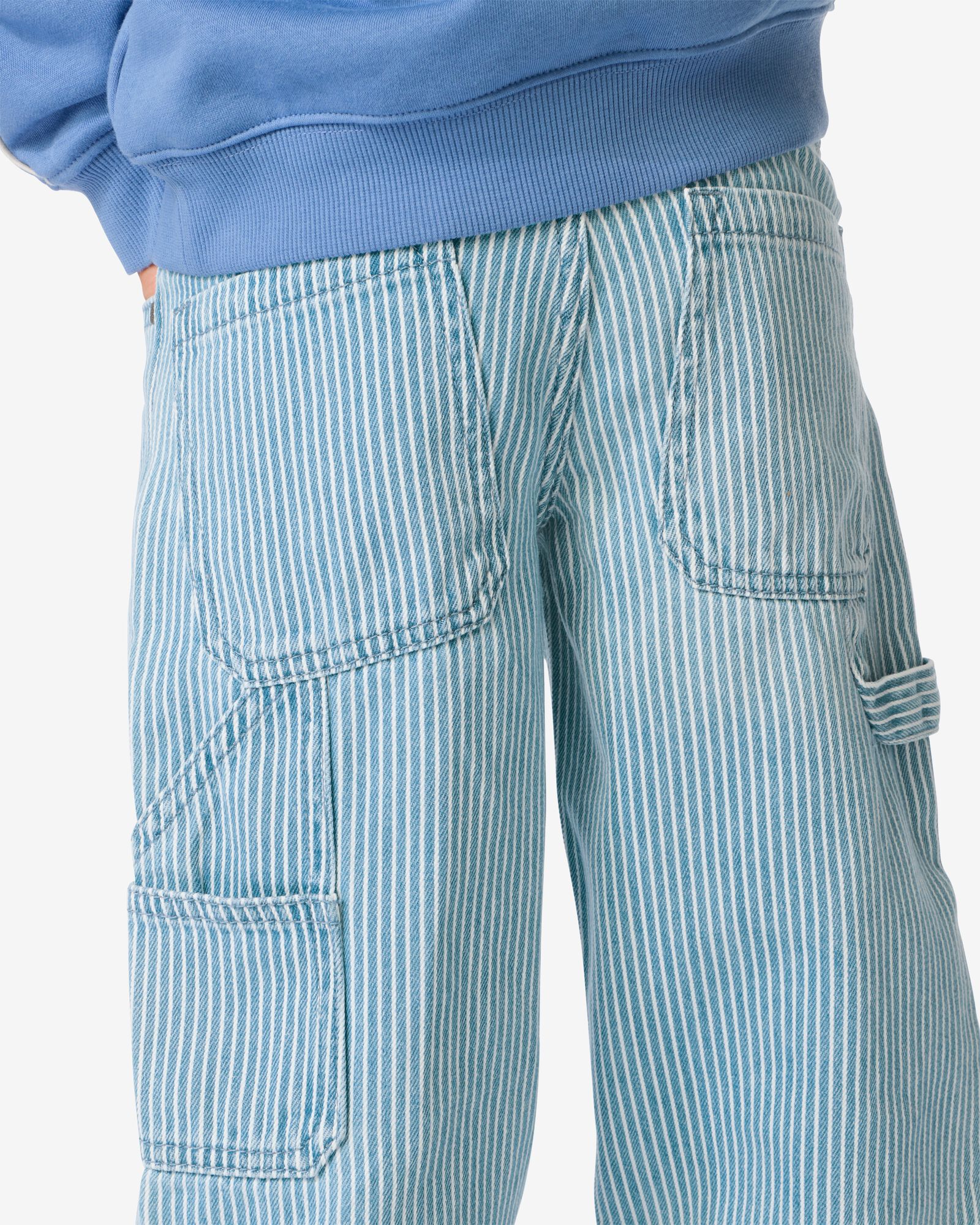 pantalon enfant rayures bleu clair - 30718901LIGHTBLUE - HEMA