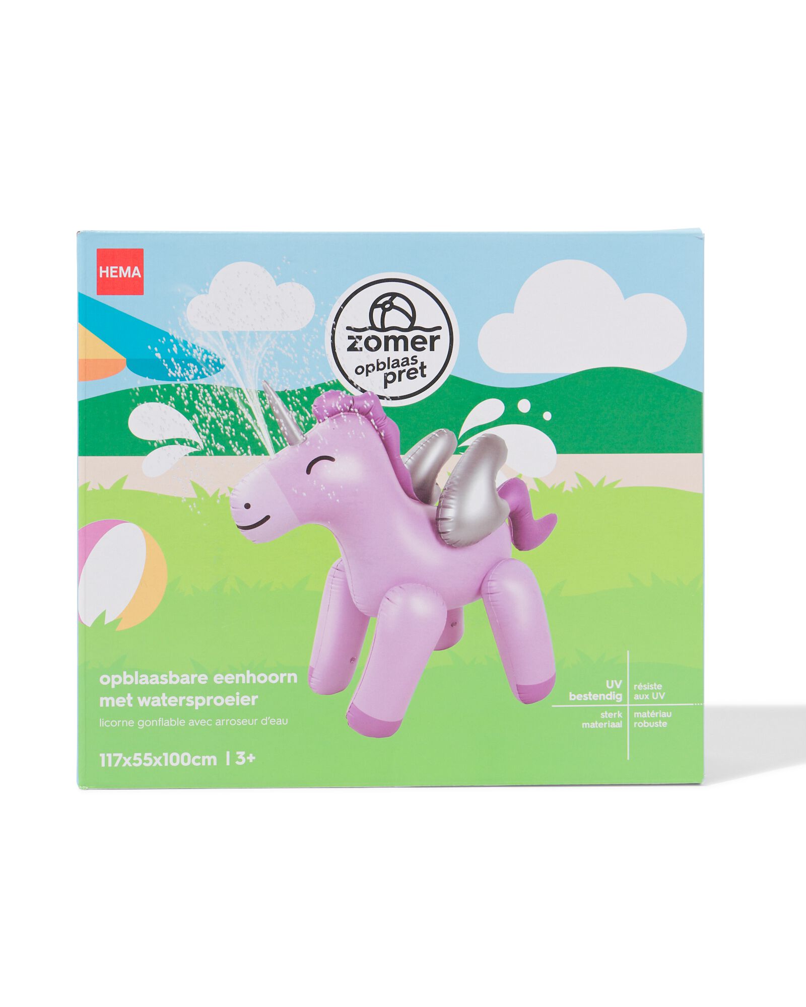 arroseur licorne gonflable 100x117x55cm pvc - 15800069 - HEMA