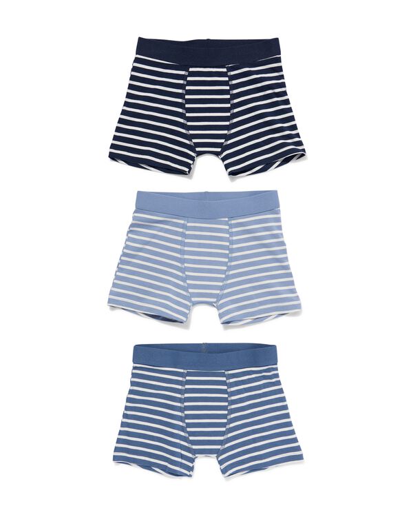 3er-Pack Kinder-Boxershorts, Baumwolle/Elasthan blau blau - 19201930BLUE - HEMA