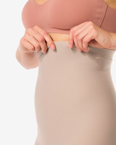 Damen-Radlerhose, Second Skin, hohe Taille beige M - 21580182 - HEMA