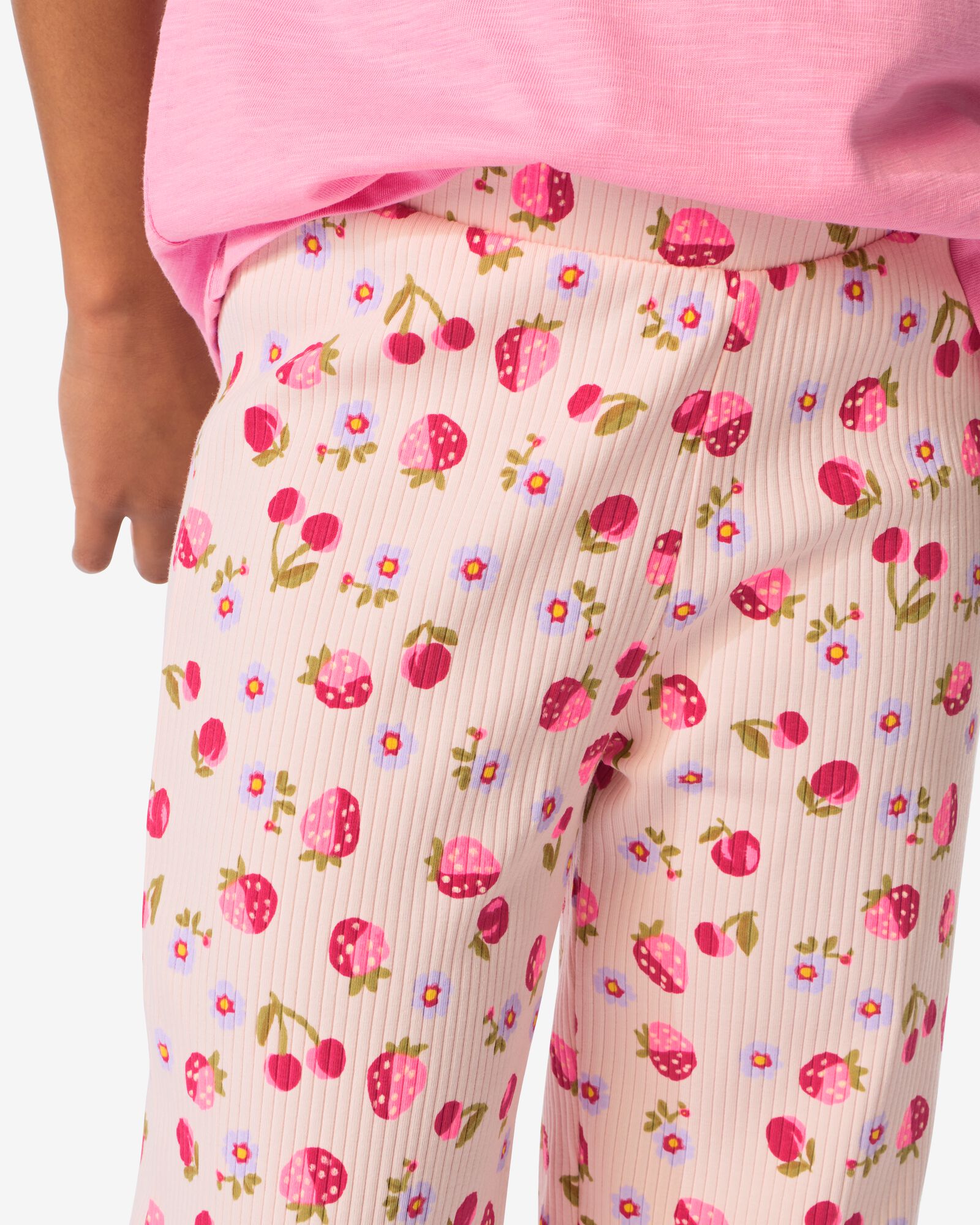 legging enfant bootcut c&ocirc;tel&eacute; fraises rose rose - 30842119PINK - HEMA