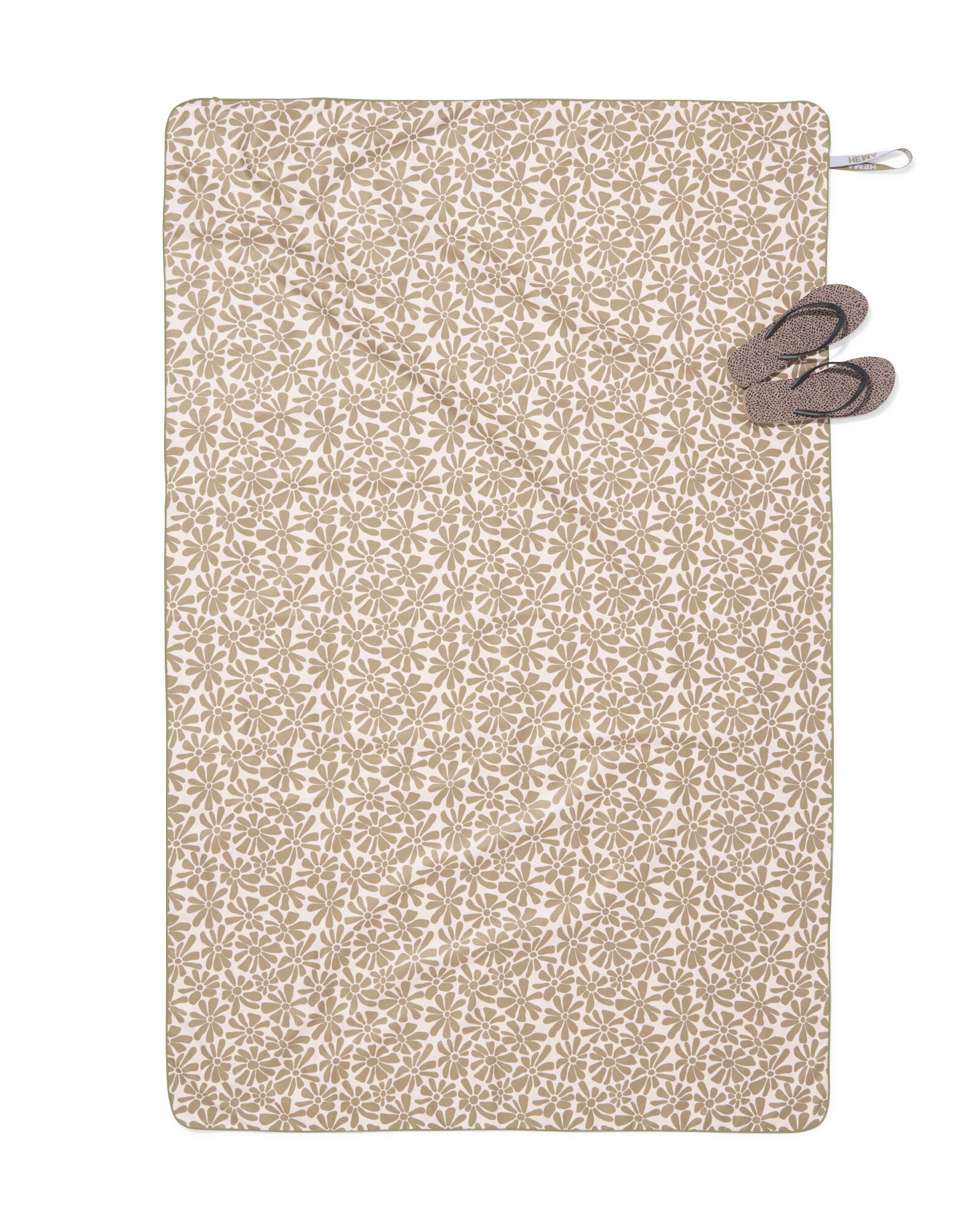 serviette de plage 175x110cm microfibre fleurs - 5200187 - HEMA