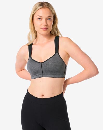 soutien-gorge de sport pr&eacute;form&eacute; support moyen gris chin&eacute; gris chin&eacute; - 1000018832 - HEMA