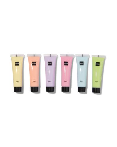 peinture acrylique pastel 6 x 20&nbsp;ml - 60720092 - HEMA