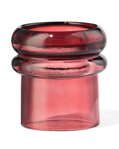 bougeoir verre bordeaux - 13324103 - HEMA