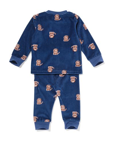 babypyjama velvet hond blauw - 33309950BLUE - HEMA