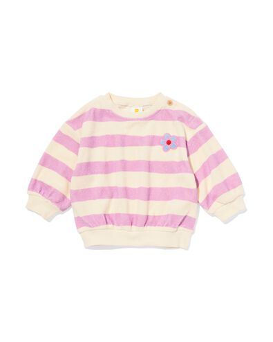 pull b&eacute;b&eacute; tissu &eacute;ponge rayures violet violet - 33077470PURPLE - HEMA
