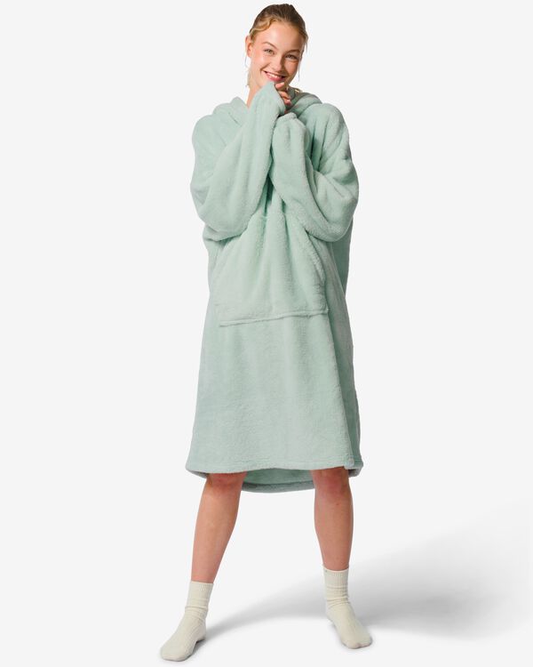 plaid à capuche et hoodie menthe taille unique - 61130261 - HEMA
