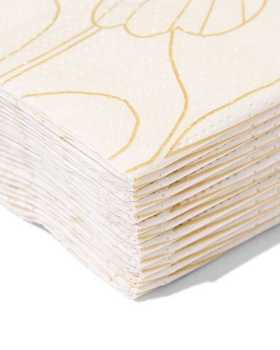 serviettes 33x18cm florales dor&eacute;es - 12 pi&egrave;ces - 14250332 - HEMA