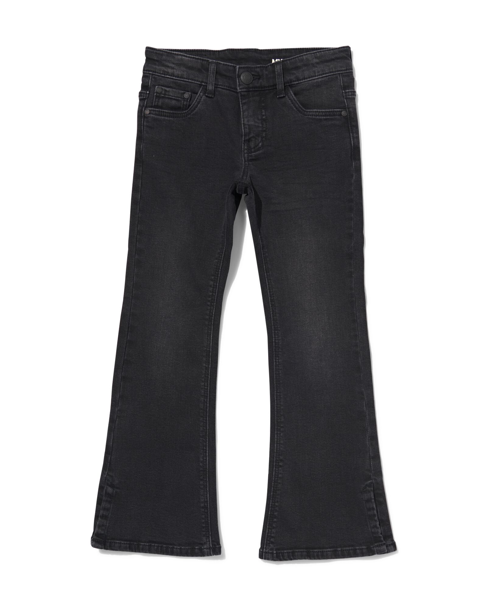 kinder jeans flared zwart 146 - 30822067 - HEMA