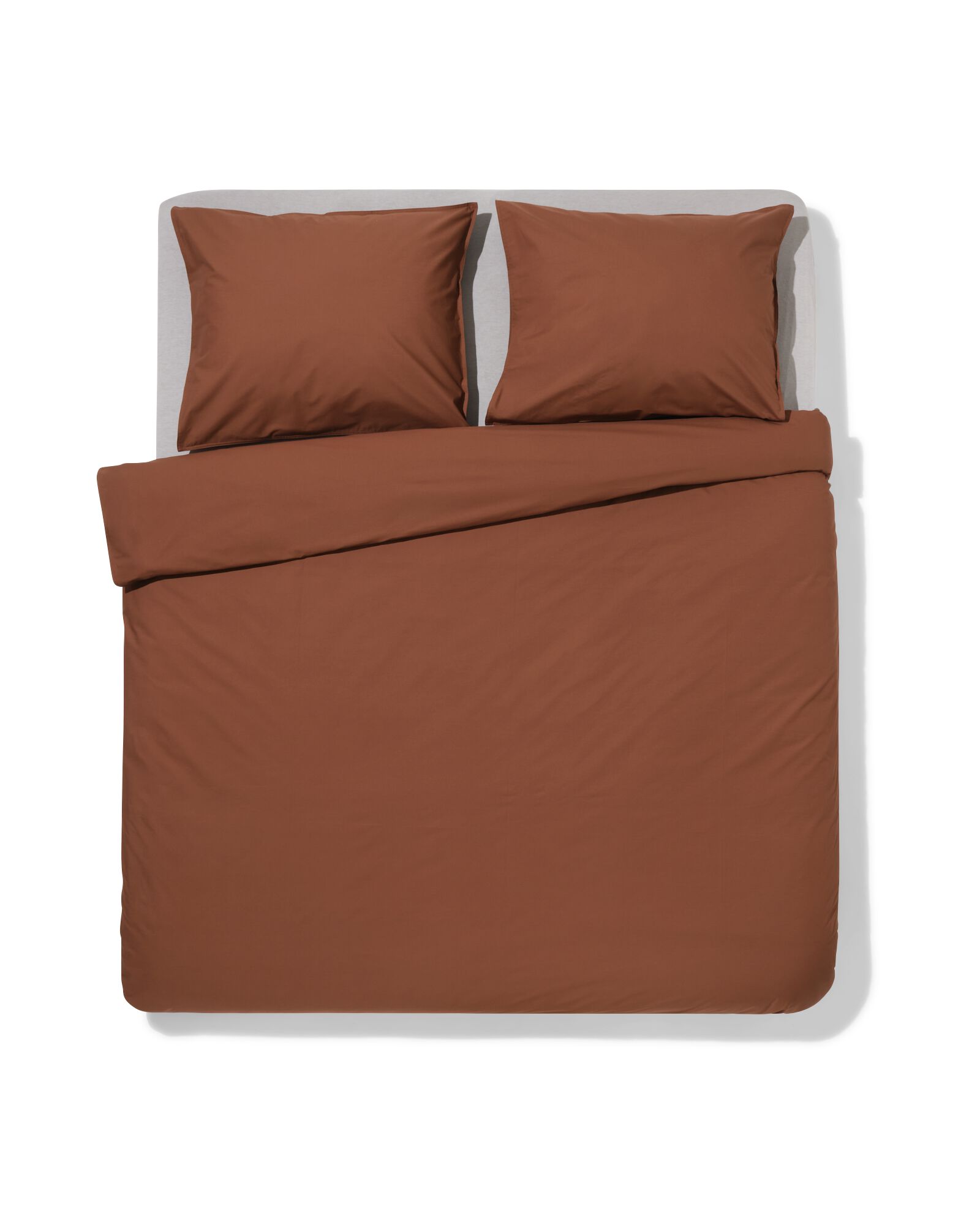Bettbezug 200 &times; 200/220 cm, Hotel, Baumwolle, Perkal, braun - 5700277 - HEMA