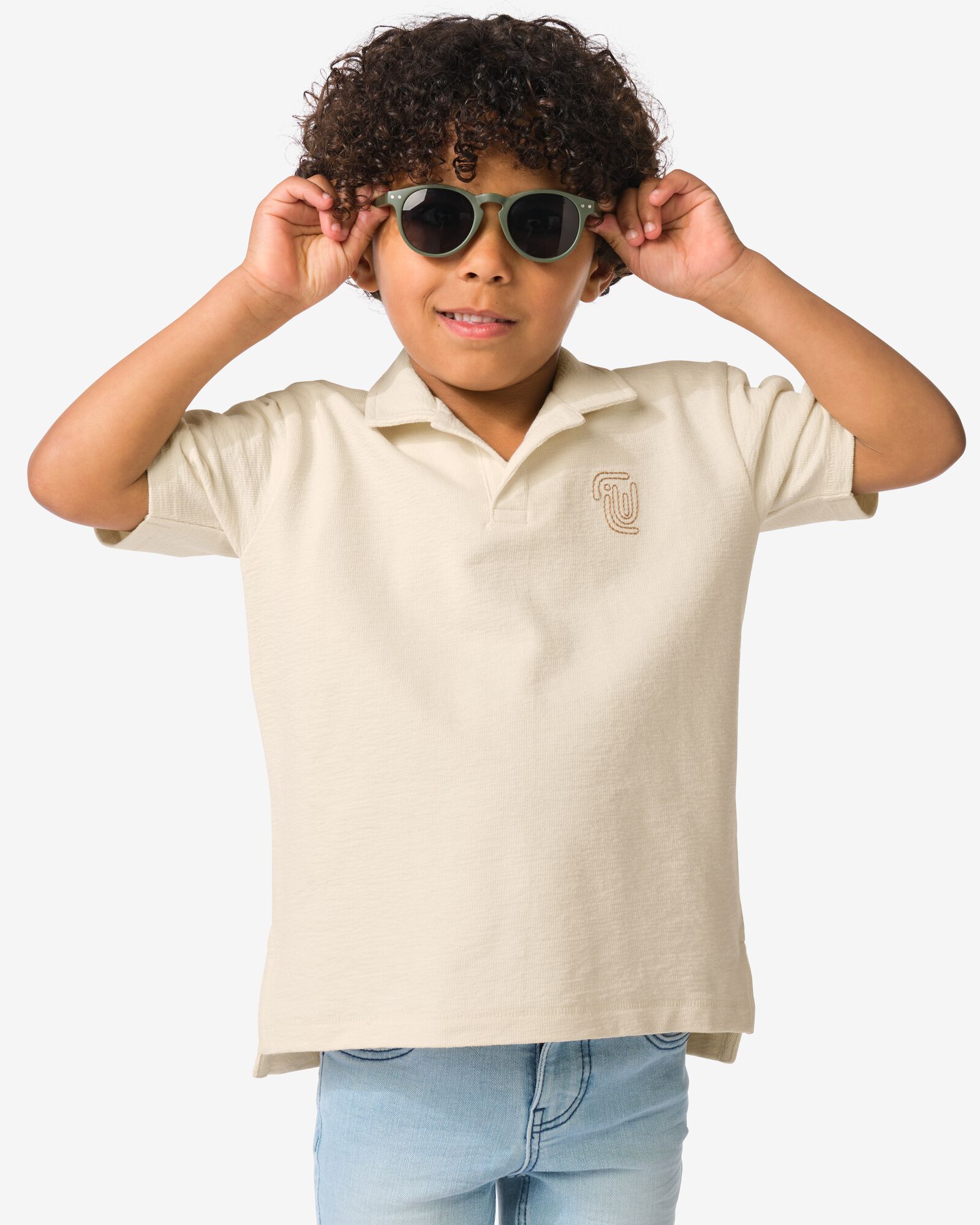 polo enfant &eacute;cru &eacute;cru - 30714117ECRU - HEMA