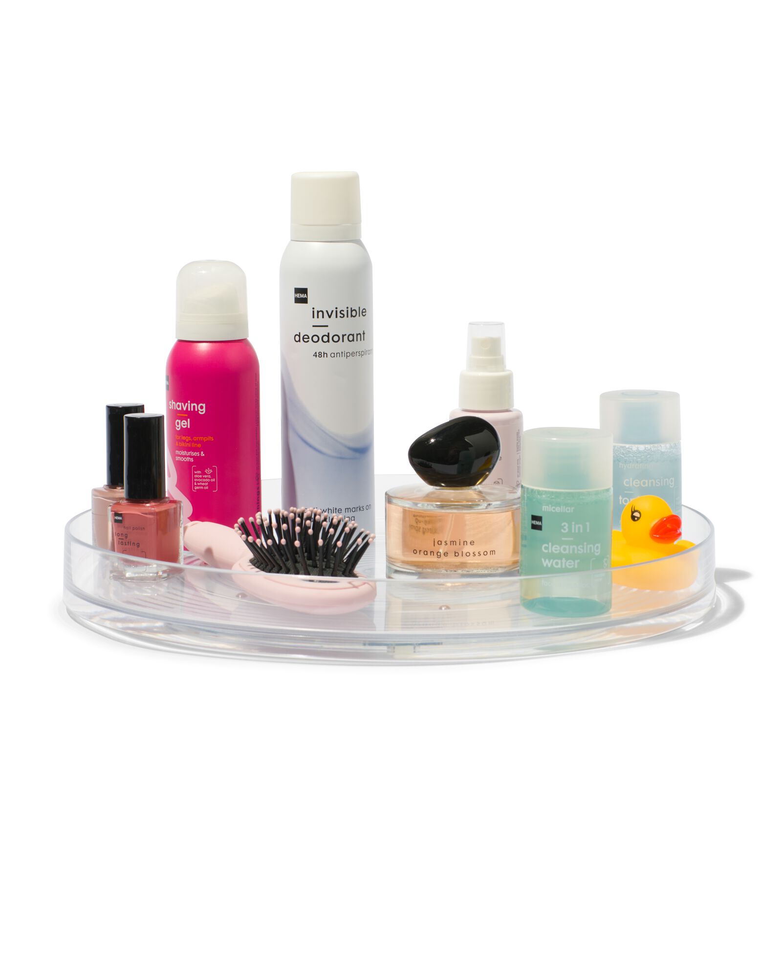 plateau tournant transparent &Oslash;29x3.5cm - 39800030 - HEMA