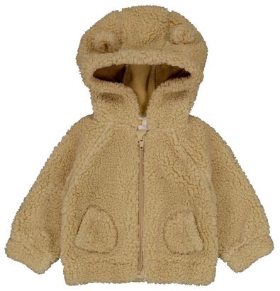 manteau nouveau-né avec capuche nounours beige - 1000025528 - HEMA