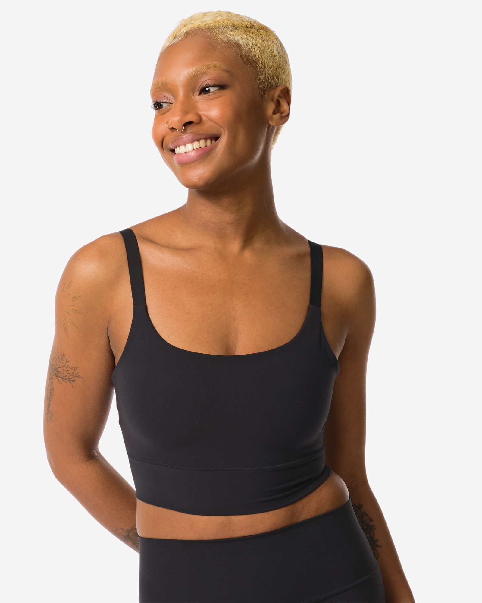 haut non pr&eacute;form&eacute; sans armatures lissant noir - 21830320BLACK - HEMA