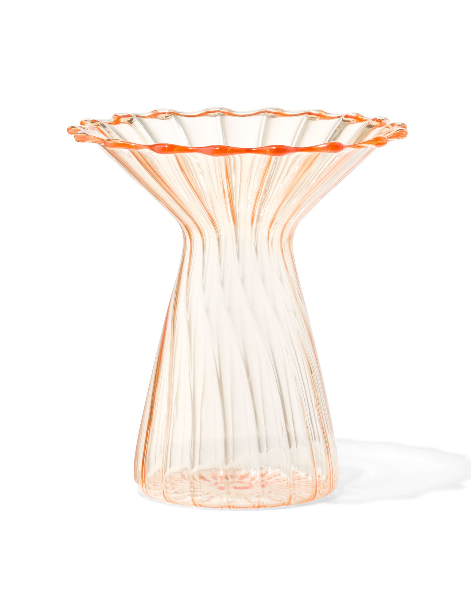 vase pour b&acirc;tonnets parfum&eacute;s ⌀10x12cm verre &agrave; collerette jaune - 13507532 - HEMA
