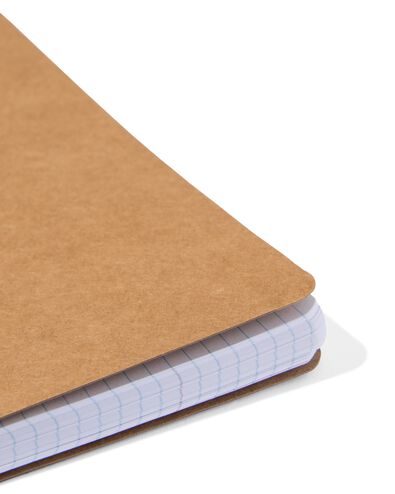 carnet &agrave; spirales A4 commercial quadrill&eacute; 4 x 8 mm kraft - 14150125 - HEMA