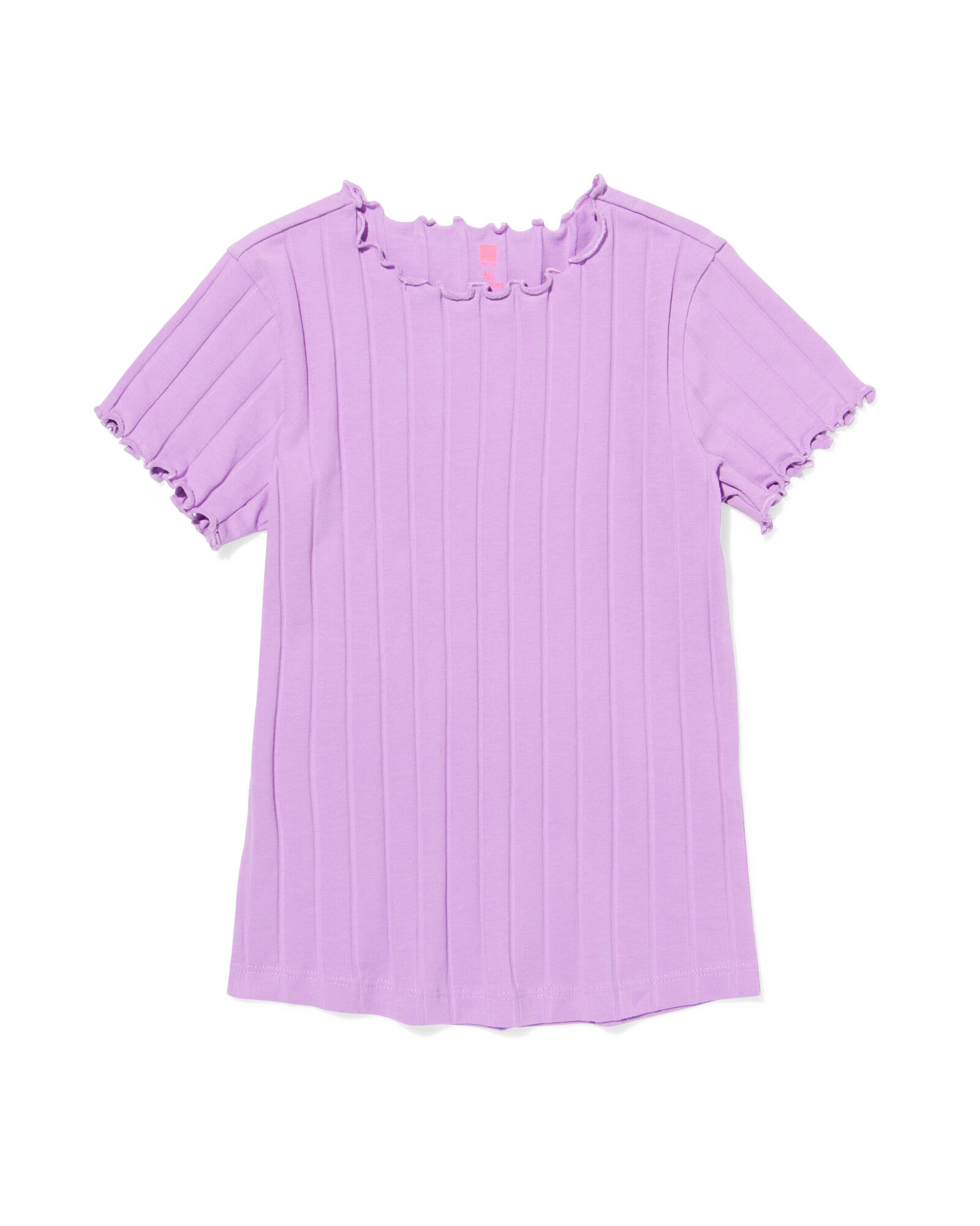 kinder T-shirt rib paars - 30857008PURPLE - HEMA