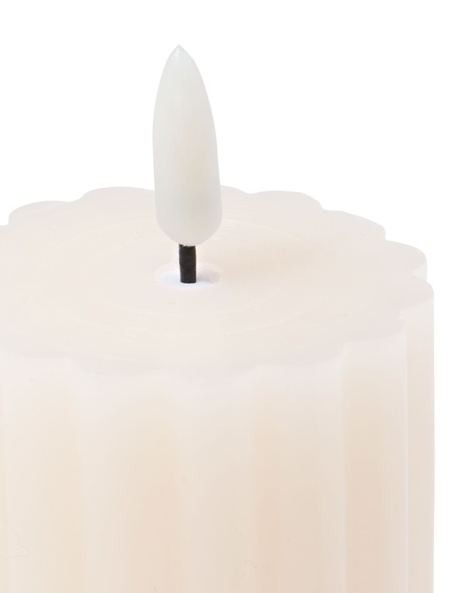 bougie forme led ⌀6,2x23cm diabolo ivoire - 13550135 - HEMA