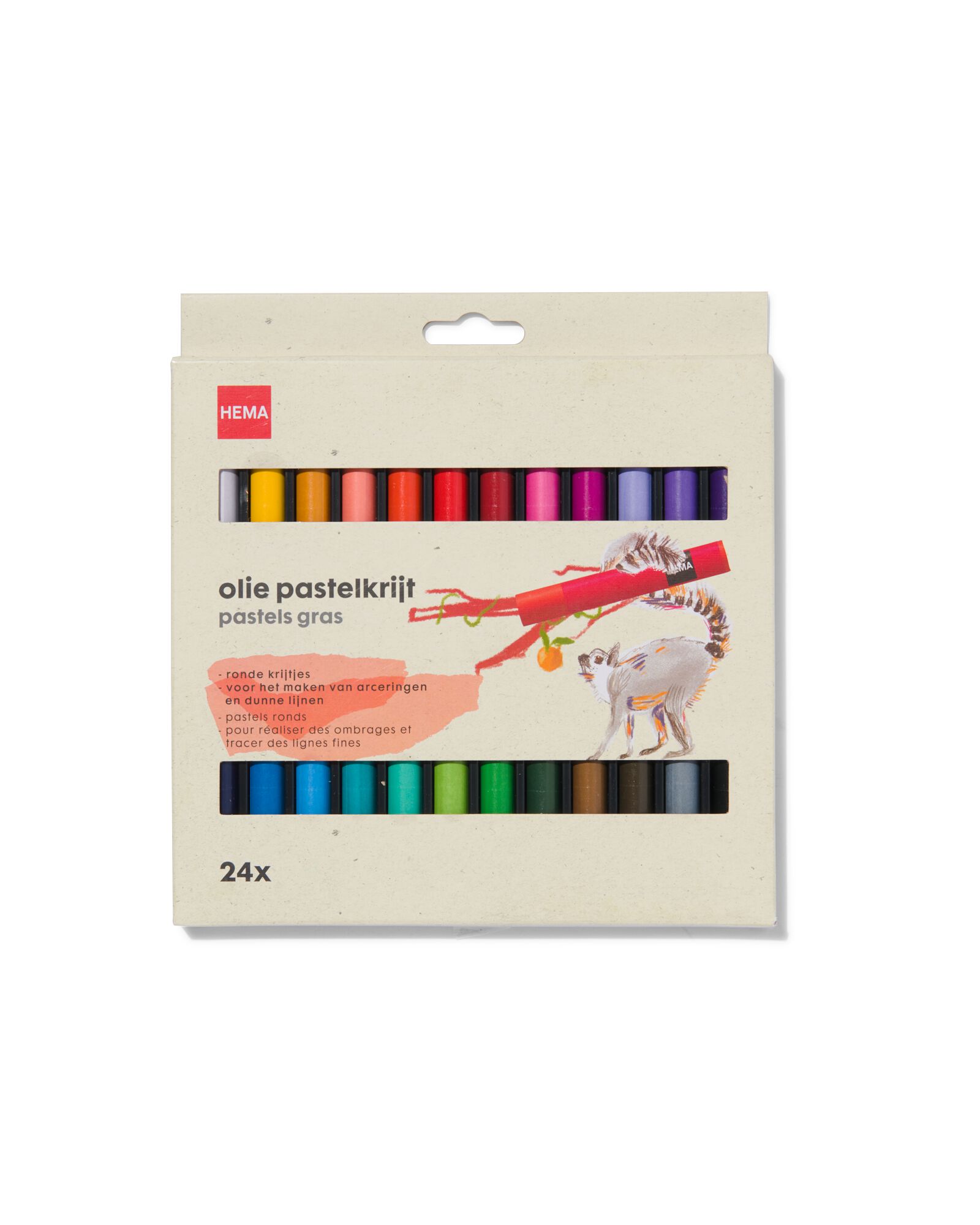 24&nbsp;pastels &agrave; l&rsquo;huile - 60720099 - HEMA