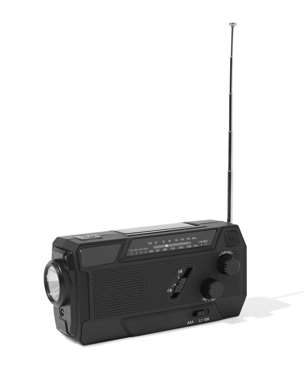 radio d'urgence Xtronic 19,7x9,8x7,6 cm rechargeable - 81000006 - HEMA